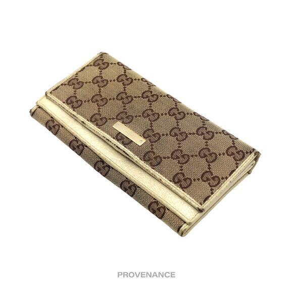 🔴 Gucci GG Canvas Long Wallet - White - Picture 3 of 8